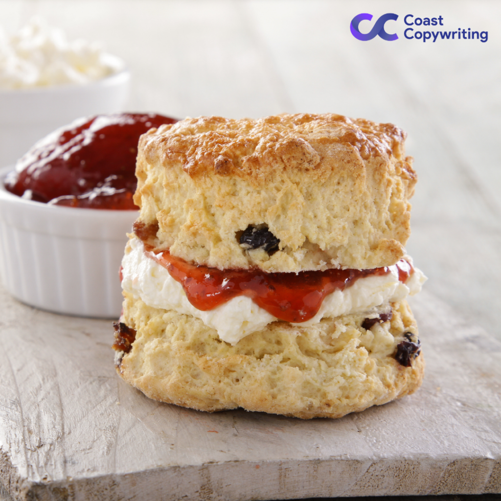 A Cornish scone with Jam